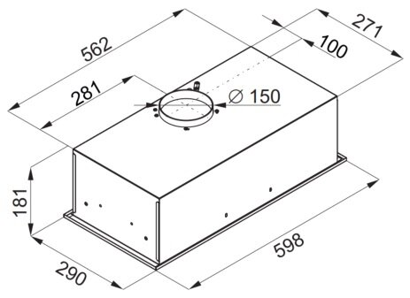 Okap VDB Smart Glass 60 Czarny
