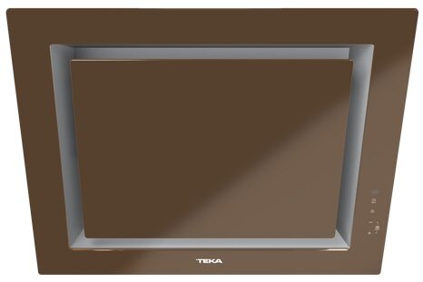 Brązowy okap kuchenny o eleganckim designie. Marka to TEKA.