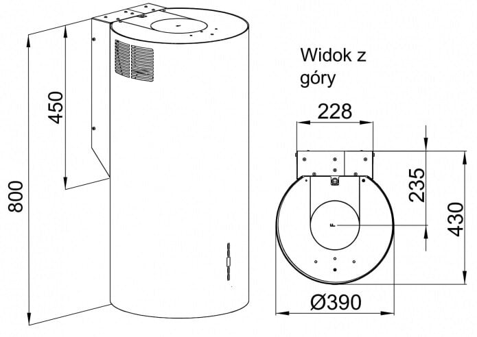 Okap MAAN Malwa W 839 Miedziany Połysk