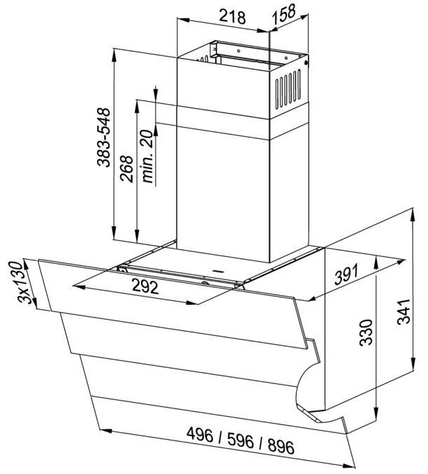 Okap MAAN Bravo 60 Czarny
