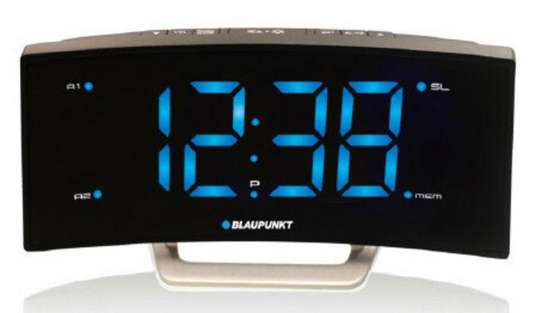 Blaupunkt CR7BK FM radioklocka med LCD-display svart