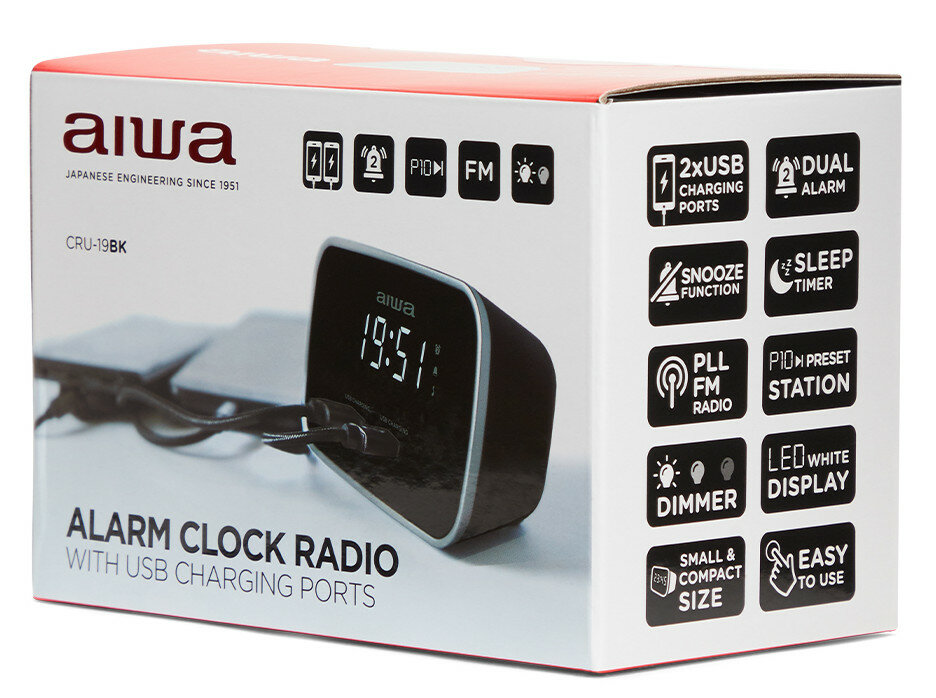 Radiobudzik AIWA CRU-19BK