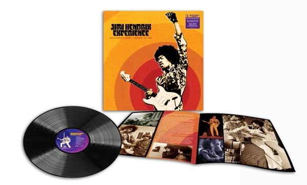 Jimi Hendrix album borítója. Egy gitározó férfi. Vinyl lemez és album részletek.
