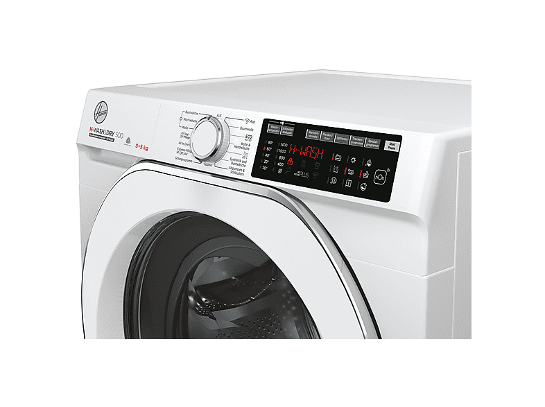 Hoover HDQ 485AMC-84 Waschtrockner (8 kg / 5 kg, 1351 U/Min., freistehend, Weiß) — Foto 2 von 5