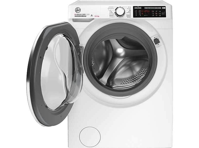Hoover HDQ 485AMC-84 Waschtrockner (8 kg / 5 kg, 1351 U/Min., freistehend, Weiß)