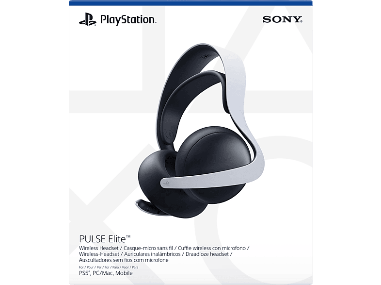 SONY PlayStation Pulse Elite Wireless, Over-ear Gaming-Headset Bluetooth Weiß / Schwarz