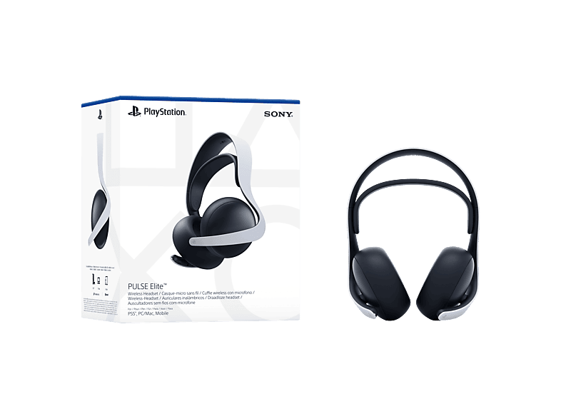 SONY PlayStation Pulse Elite Wireless, Over-ear Gaming-Headset Bluetooth Weiß / Schwarz