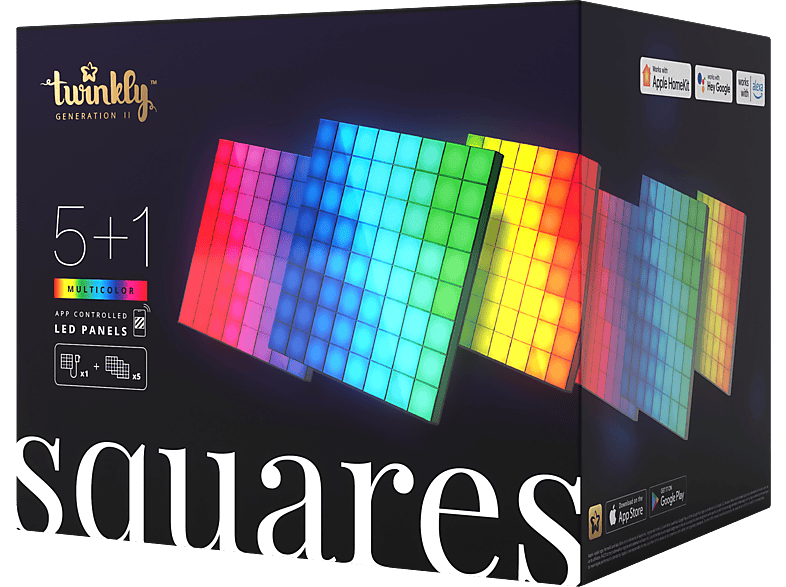 TWINKLY Squares Starter Pack - LED Panels (Schwarz)