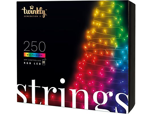 TWINKLY Strings 250 RGB+W LED 5mm - Lichterkette  (Transparent)