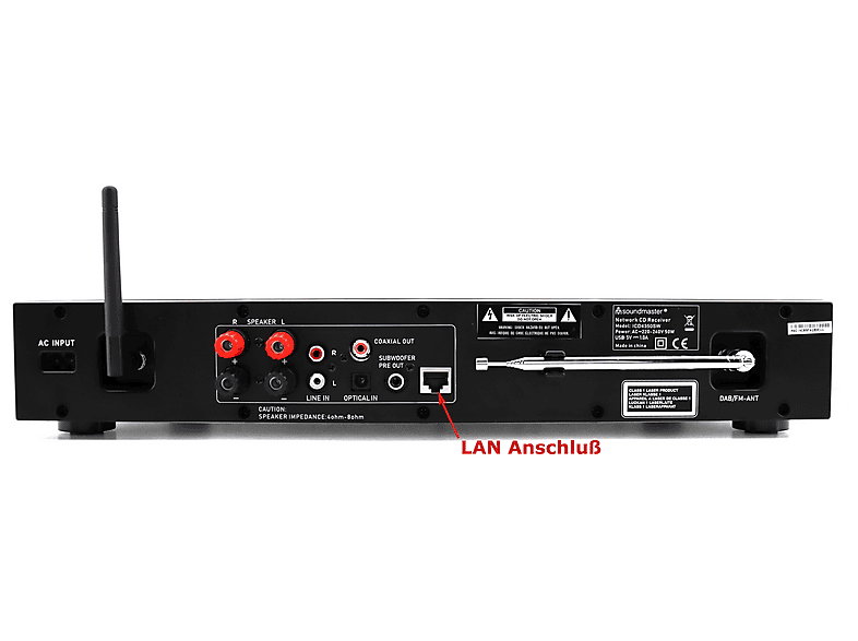 Soundmaster ICD4350SW Multi Audio System mit 2 x 50 W RMS, WLAN/LAN-Internet/DAB+/UKW-Radio, CD/MP3, USB, Bluetooth — Foto 2 von 3