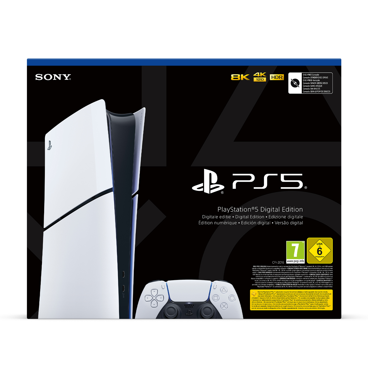 Sony PS5 Dig. Slim - D Chassis, White