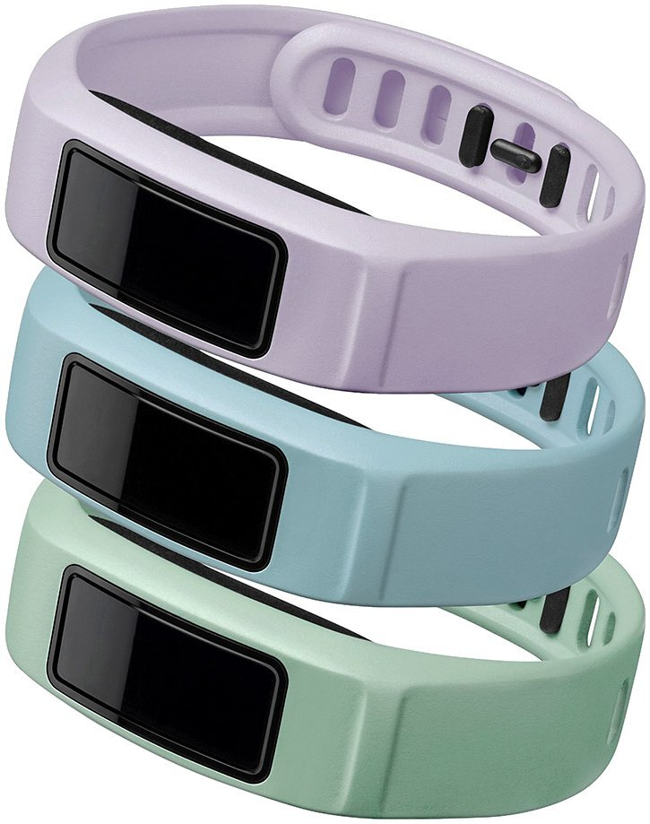 Zestaw opasek GARMIN do Vivofit 2 Spokojne Jasnozielony/Liliowy/Błękitny (rozmiar duży)
