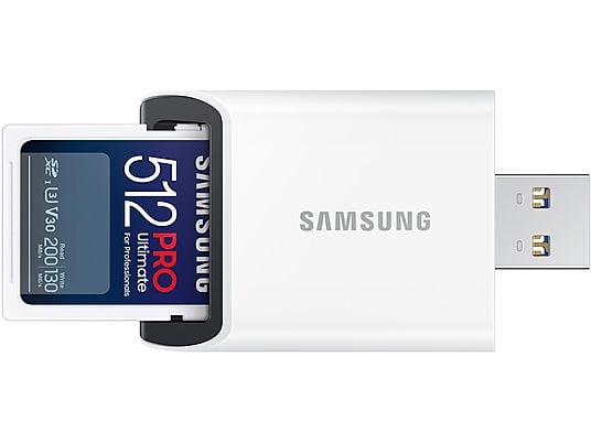 SAMSUNG SDXC Geheugenkaart Pro Ultimate 512 GB met adaptater (MB-SY512SB/WW)