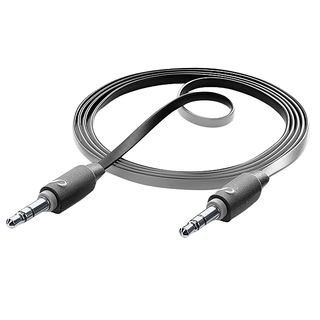 Cable audio - CellularLine AUXMUSICK, 1m, 3.5 mm,  Negro