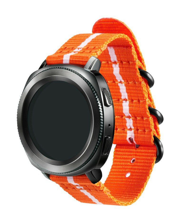 Pasek do smartwatcha SAMSUNG Gear Sport Premium Nato Pomarańczowy GP-R600BREECAG