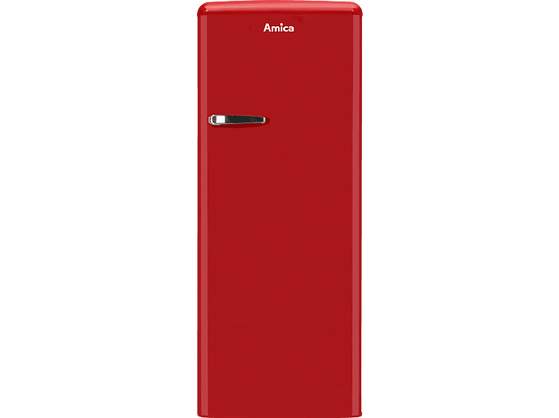 AMICA KSR 364 150 R Retro Edition Kühlschrank (E, 1440 mm hoch, Chili Red) | Freistehende Kühlschränke