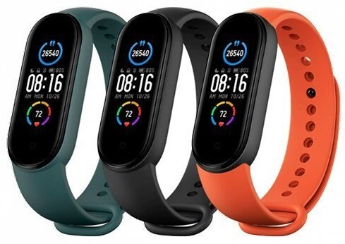 Opaska XIAOMI do Mi Smart Band 5/6 Strap 3-pack (Black/Orange/Teal)