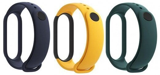 Opaska XIAOMI do Mi Smart Band 5 Strap 3-pack (Navy Blue/Yellow/Mint Green)