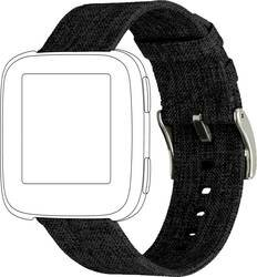Pasek TOPP do smartwatcha Fitbit Versa/Versa 2 Czarny nylon 40-37-1892