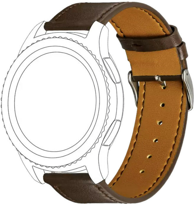 Pasek TOPP do smartwatcha Gear S3/Galaxy Watch 46mm/Watch GT Brązowy skóra 40-37-1915