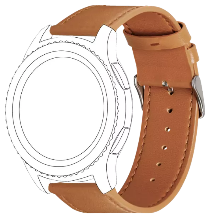 Pasek TOPP do smartwatcha Gear S3/Galaxy Watch 46mm/Watch GT Karmelowy skóra 40-37-1916