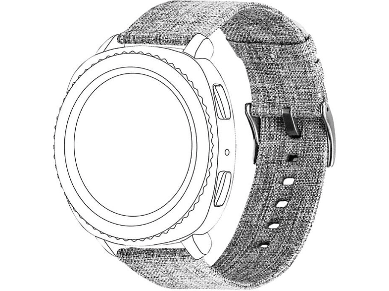 Pasek TOPP do smartwatcha 20 mm Gear Sport, Galaxy Watch 42 mm, Active Szary 40-37-7599 – zdjęcie 2