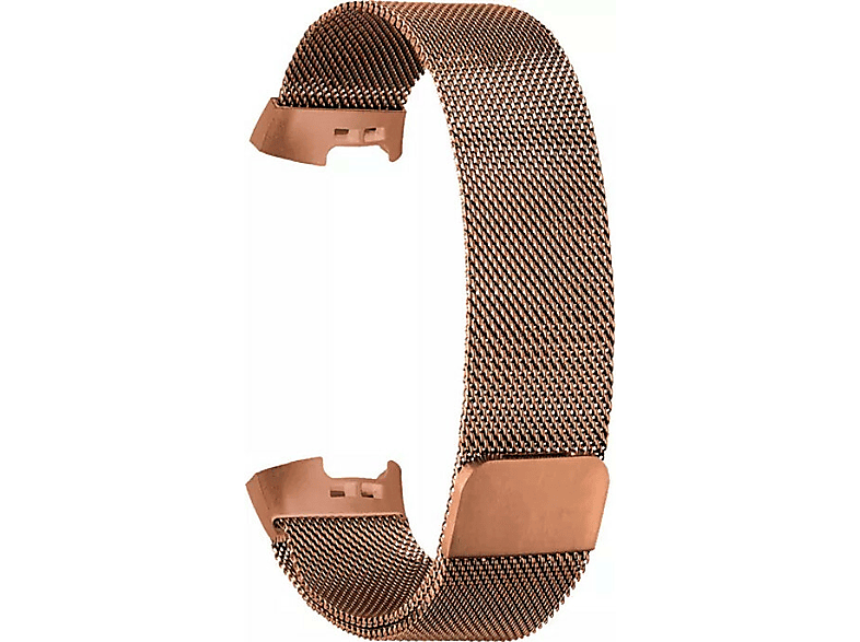 Bransoleta do smartwatcha TOPP Mesh dla Fitbit Charge 3/Charge 4 metal Różowy 40-38-7508