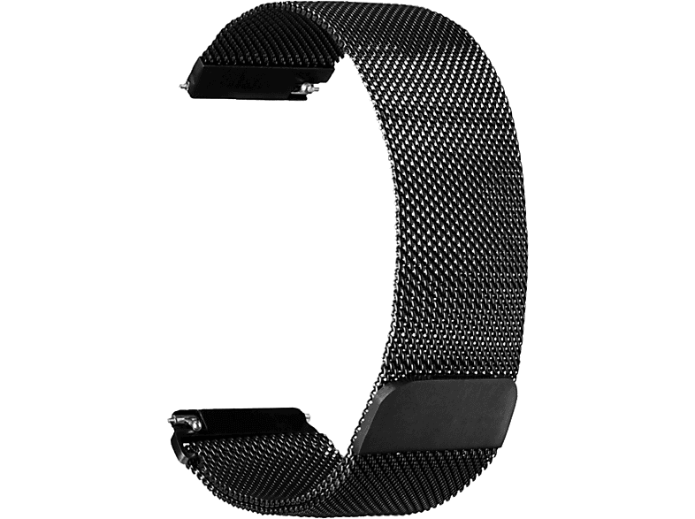 Bransoleta TOPP Mesh do Samsung Gear S3/Samsung Galaxy Watch 46 mm/Huawei GT 22 mm Czarny 40-37-1906