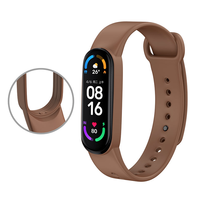 Opaska YUNMI do Xiaomi Mi Band 6/Mi Band 5 Brązowy