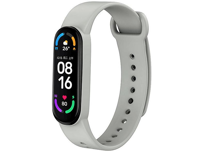 Opaska YUNMI do Xiaomi Mi Band 6 Mi Band 5 Jasnoszary MediaMarkt