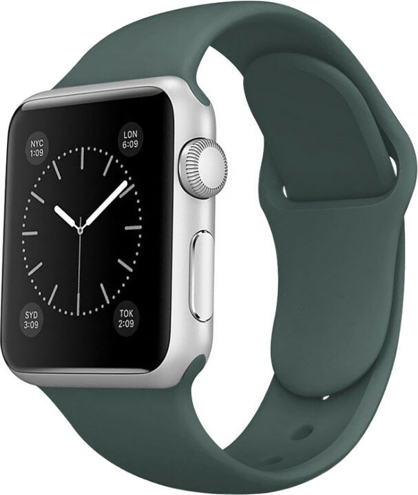 Pasek INOLY do Apple Watch 42/44/45mm Ciemnozielony SP690