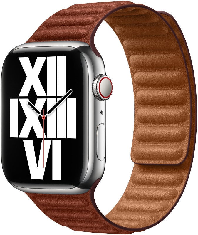 Pasek APPLE Leather Link do Watch 41mm M/L Brązowy (Umber) MP823ZM/A