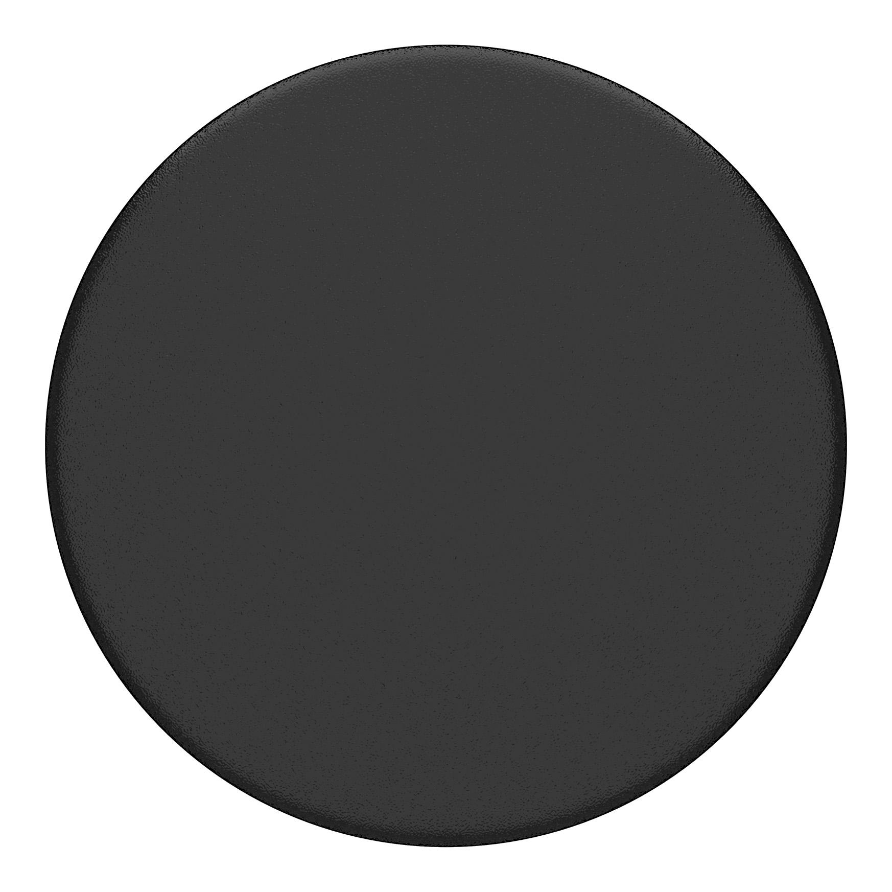 Ein einfarbiger schwarzer, kreisförmiger PopSocket für ein Telefon, mit einem einfachen Design.