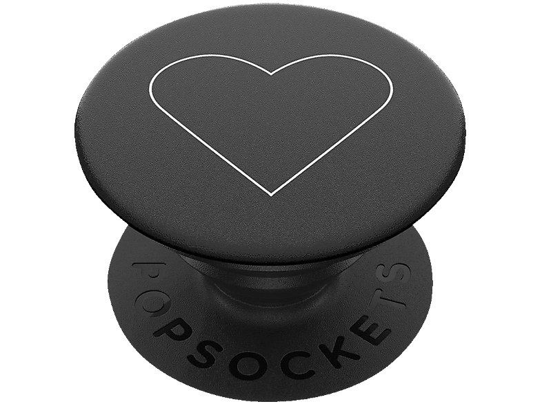 POPSOCKETS PopGrip Handyhalterung, Heart White Black