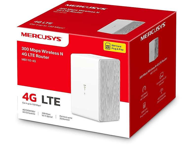 Mercusys MB110-4G Biały – zdjęcie 3