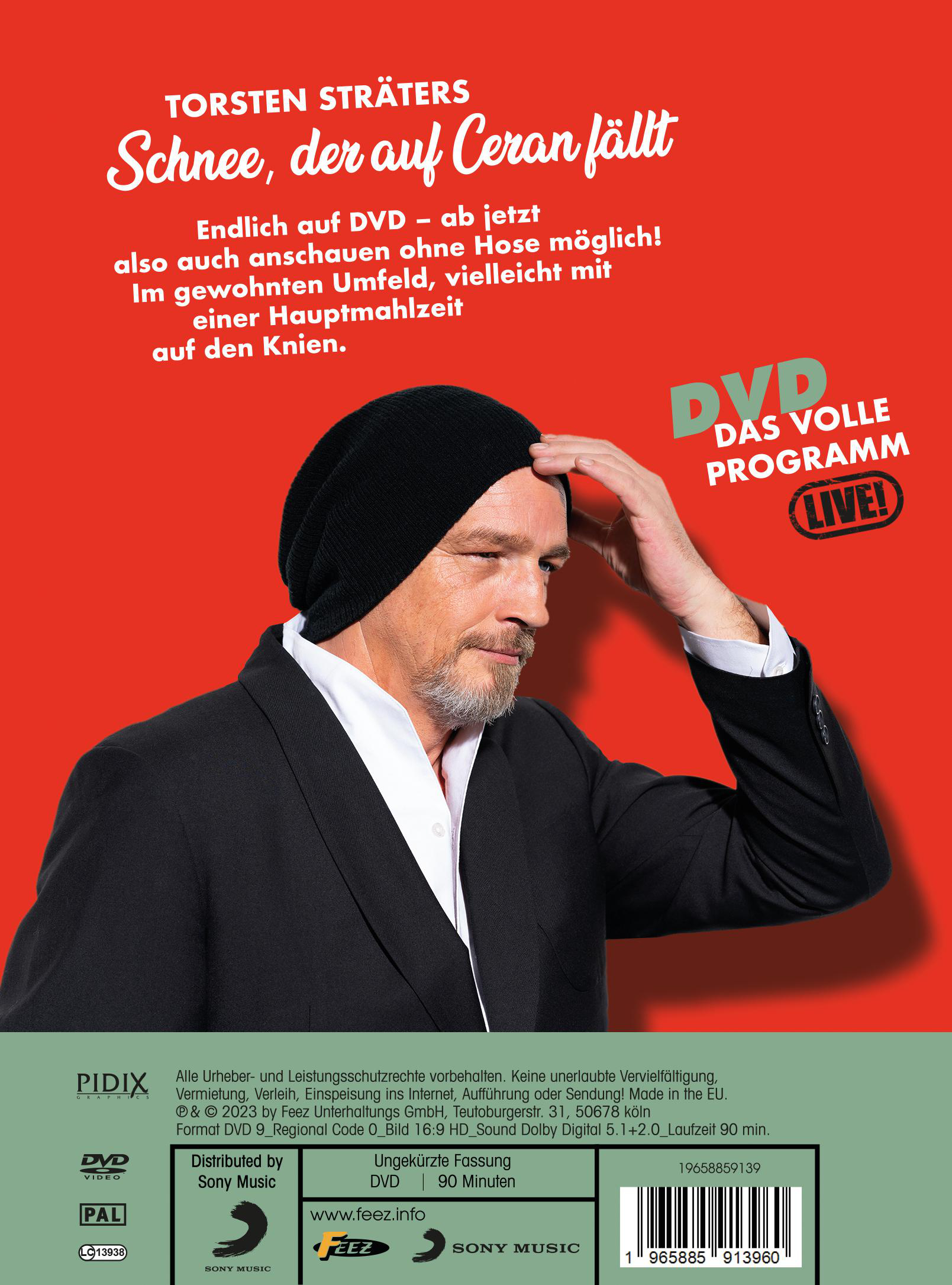 DVD-Cover mit Mann mit schwarzem Hut und rotem Hintergrund.