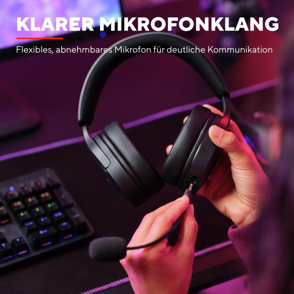 TRUST GXT Schwarz 489 Gaming Headset Over-ear Fayzo