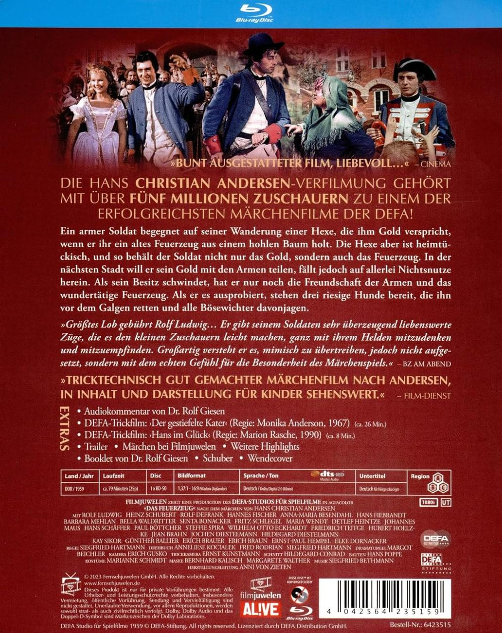 Blu-ray-Disc-Cover mit Text und Bildern. Enthält eine Filmszene und zusätzliche Informationen unten.