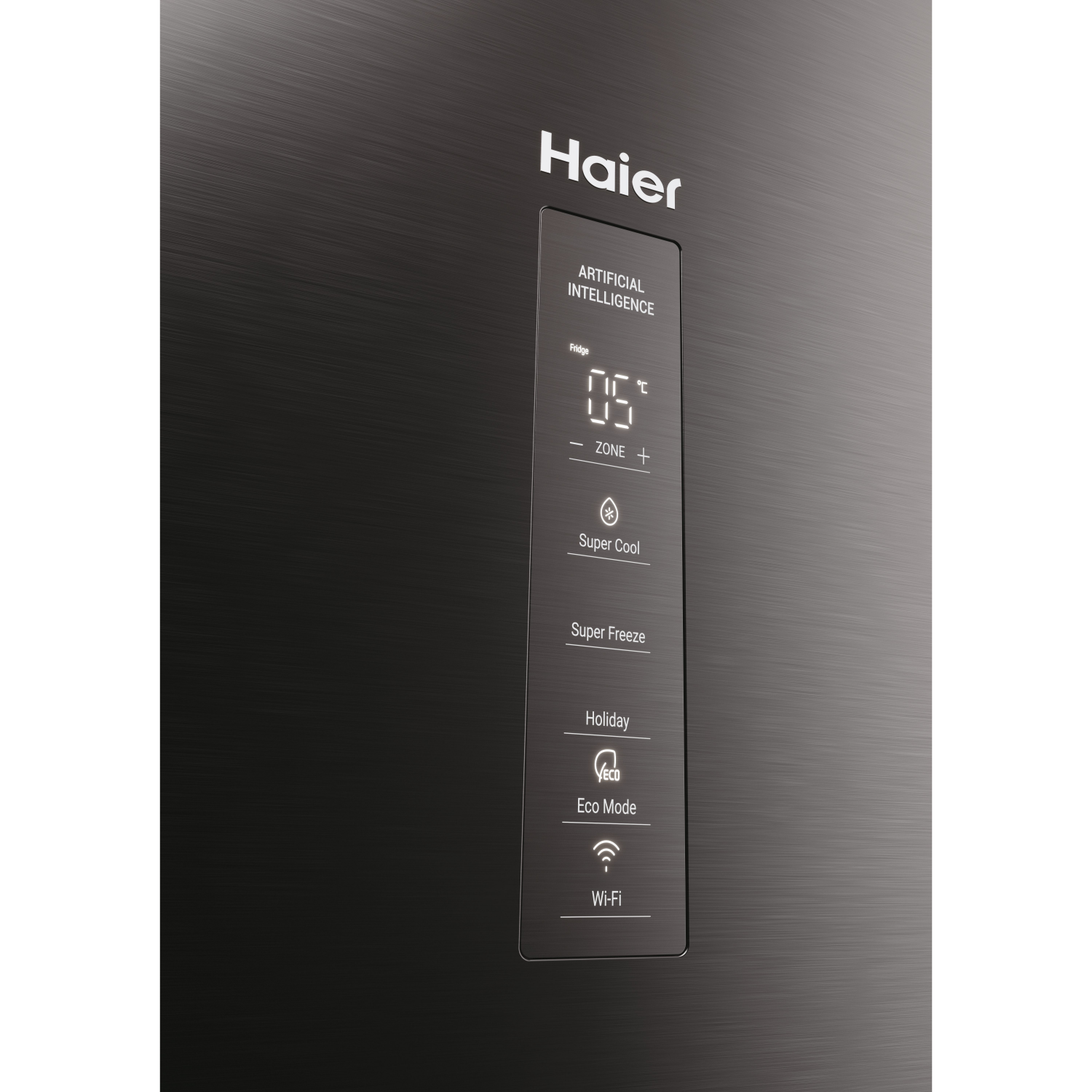 Haier fridge control panel showing settings.