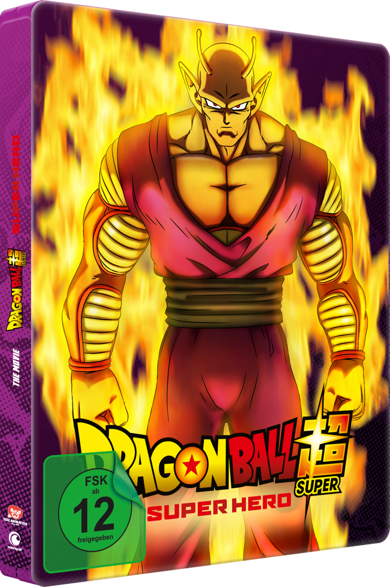 Eine Dragon Ball Super Hero Filmbox mit einer Figur darauf.