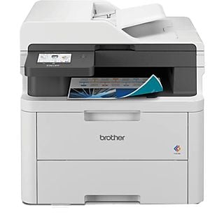 Impresora multifunción - Brother DCPL3560CDW, Láser, 26 ppm a color y monocolor, WiFi, Doble cara, Gris