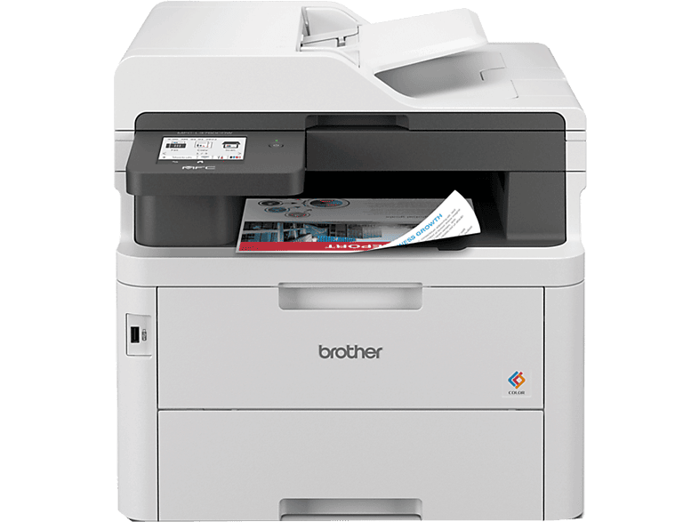 Brother MFCL3760CDW, Impresión doble cara, Color, WiFi, Fax, Gris