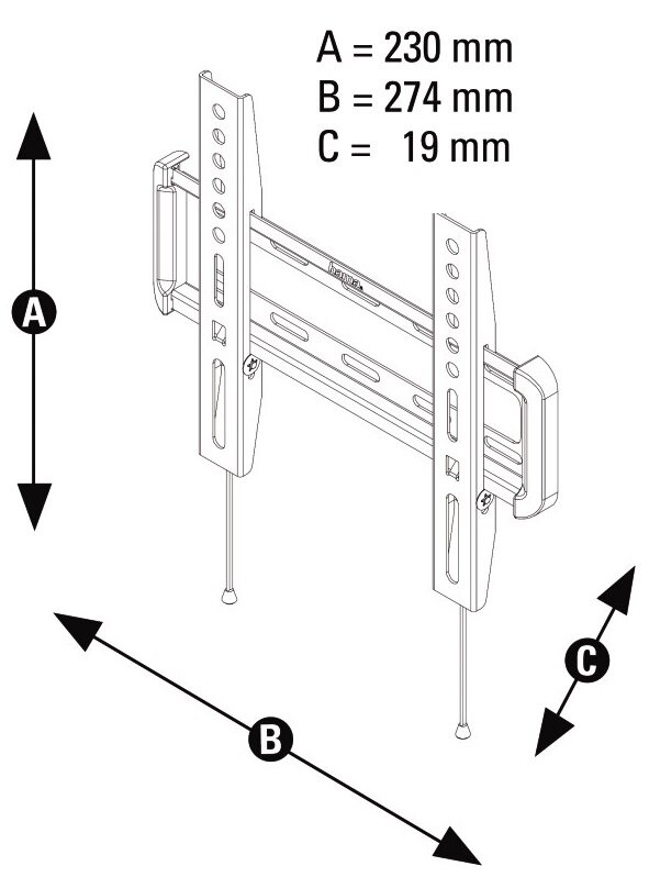 Uchwyt do telewizora HAMA Fix TV VESA 200 x 200 Slim