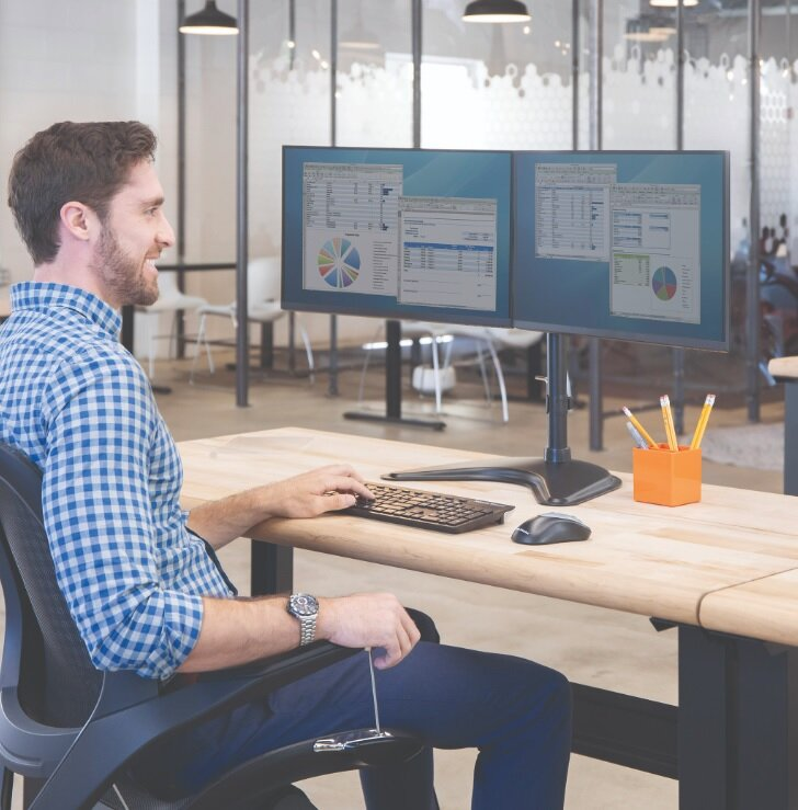 Uchwyt do monitora FELLOWES poziome wolnostojące ramię na 2 monitory Professional Series (8043701)