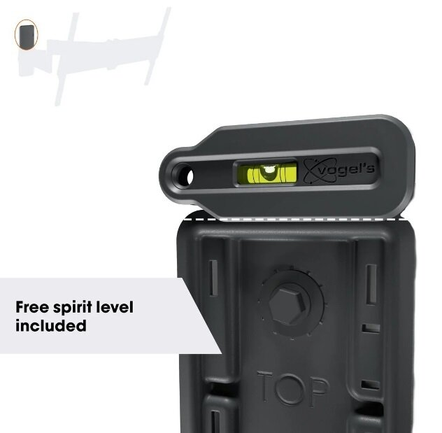 Poziomica dołączona do uchwytu do telewizora.