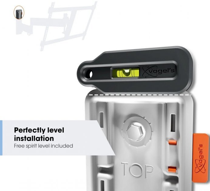 Poziomica na metalowym wsporniku dla idealnej instalacji.