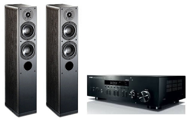 Zestaw stero YAMAHA R-N402D Czarny + Nota 550 Czarny