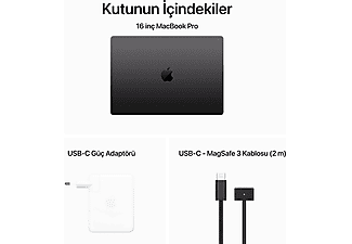 APPLE MacBook Pro 16 inc M3 Pro 12CPU 18GPU 18GB 512GB Uzay Siyahı MRW13TU/A_9