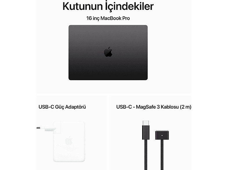 APPLE MacBook Pro 16 inc M3 Pro 12CPU 18GPU 18GB 512GB Uzay Siyahı