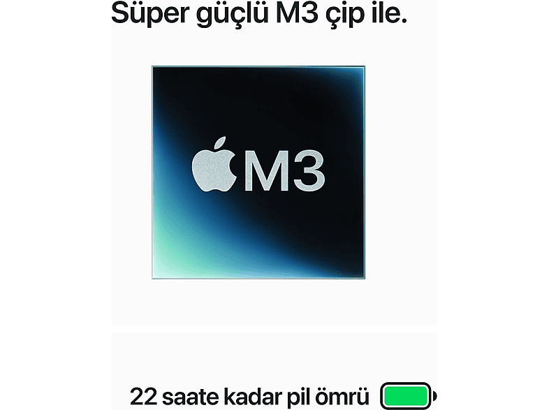 APPLE MacBook Pro 14 inc M3 8CPU 10 GPU 8GB 512GB Gümüş MR7J3TU/A_7